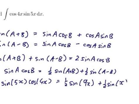 EXAMPLE Integrating The Product Of Sin And Cos Of Multiples Of X Using