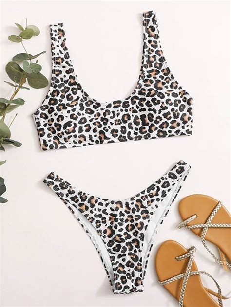 Leopard High Cut Bikini Swimsuit SHEIN USA