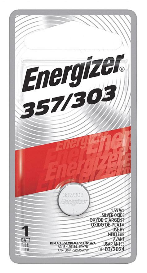 ENERGIZER, 357 Battery Size, Silver Oxide, Button Cell Battery - 45EJ87 ...