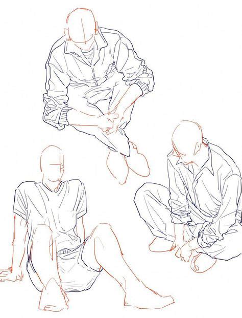 Person Sitting Down Drawing Reference : Serious Fashion Man Sitting And Looking Away From The ...