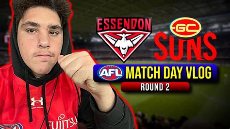 SCRAPPY WIN OVER THE SUNS Essendon Vs Gold Coast Suns Gameday Vlog