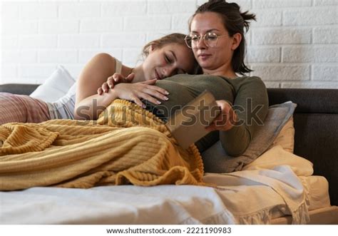 Pregnant Lesbian Couple Excited About Arrival Stock Photo Shutterstock