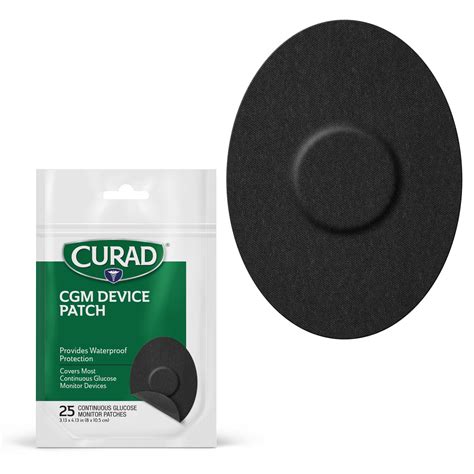 Curad Continuous Glucose Monitor Patches, Black, 25 Ct - Walmart.com