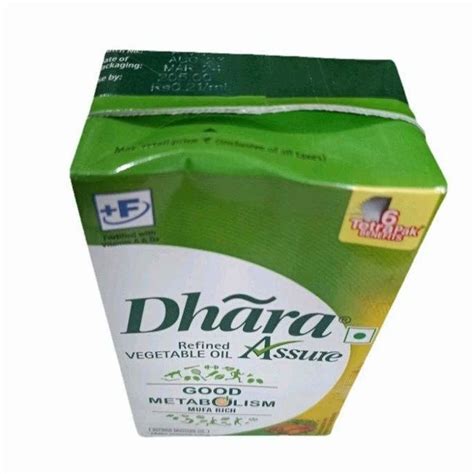 Dhara Refined Vegetable Oil Packaging Type Box At Rs 170box In New Delhi