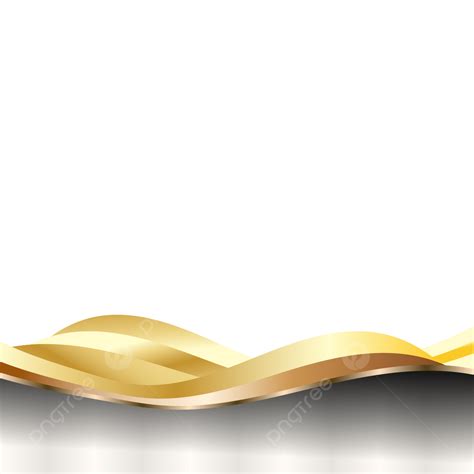 Elegant Golden Ribbon Wave Png Vector Psd And Clipart With