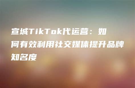 宣城tiktok代运营：如何有效利用社交媒体提升品牌知名度 Dtcstart