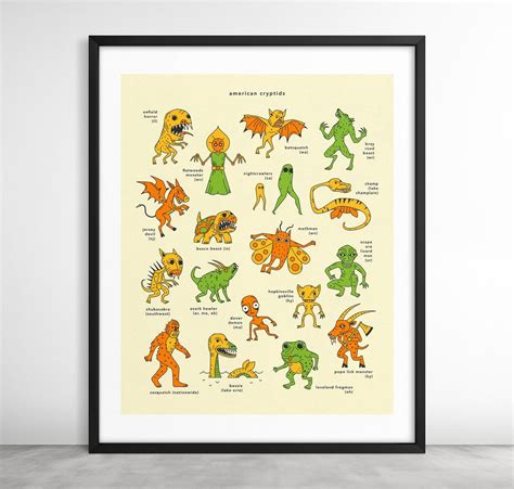 American Cryptids Giclée Fine Art Print On Paper Or Canvas