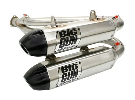 Big Gun EXO Stainless Dual Slip On Exhaust Kawasaki Teryx4 750 2012