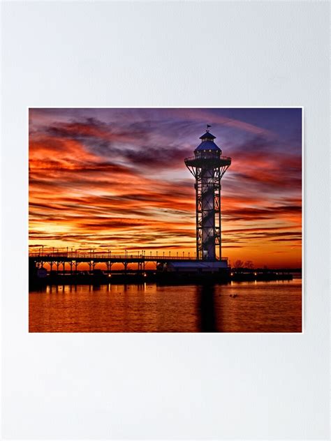 Bicentennial Tower At Dobbins Landing Erie Pa Poster By Kdxweaver