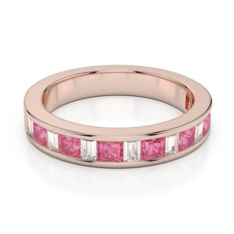 Pink Tourmaline Eternity Ring Diamond Eternity Ring Pink Tourmaline