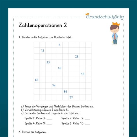 Königspaket Zahlenoperationen Im Zr 100 Mathe 2 Klasse N Grundschulkönig Gmbh