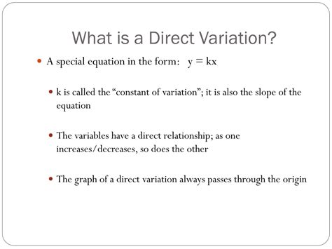 Ppt Direct Variation Powerpoint Presentation Free Download Id 9390038