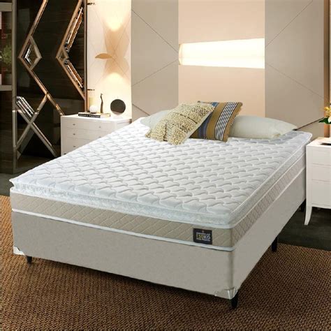 Cama Box Bau Casal Colchao Molas Ensacadas Pillow Top Perfect