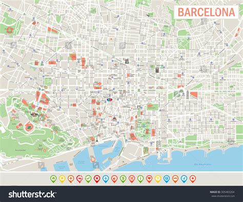 Wynik I W Dla Barcelona Maps W Kategorii Obrazy Stockowe