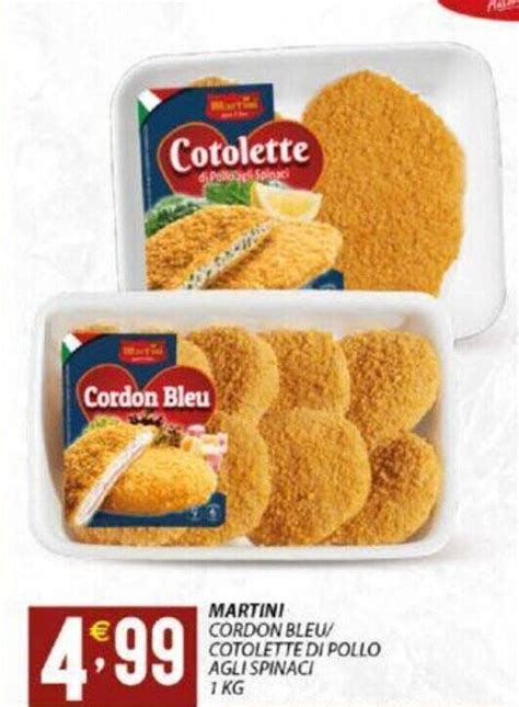 Martini Cordon Bleu Cotolette Di Pollo Agli Spinaci Kg Offerta Di Sisa