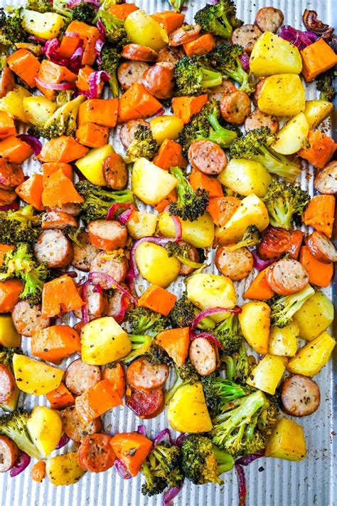 Sheet Pan Chicken Sausage And Veggies Modern Honey