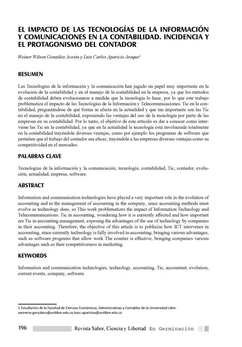 32 EL Impacto DE LAS Tecnologías DE LA Información 196 206 EL