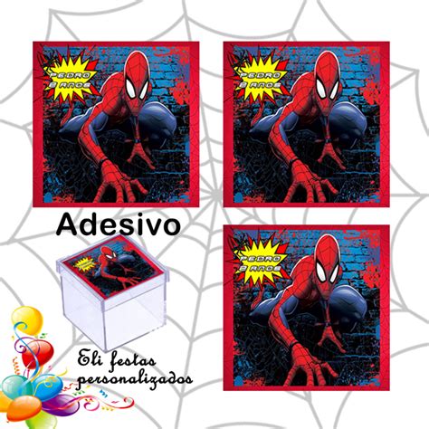 Adesivo Caixa Acrílica Homem Aranha Elo7 Produtos Especiais