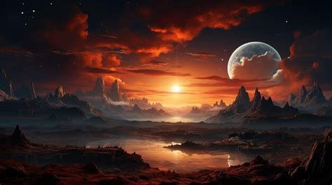 Premium AI Image | Landscape planet mars