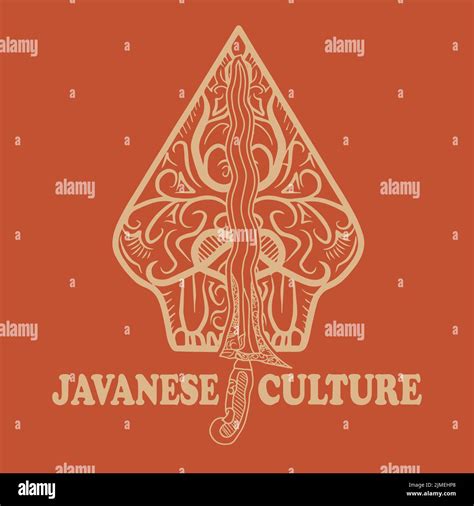 javanese culture - vintage logo templates. Javanese culture logo with keris and skull. Vector ...