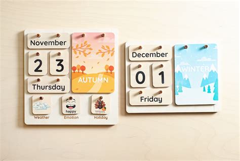 Montessori Calendar For Kids Months And Days Of The Week Kids