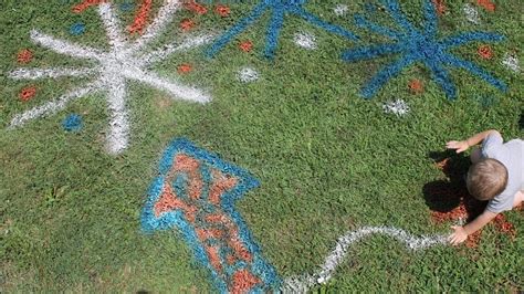 Using Chalk Spray Paint In Your Yard Youtube