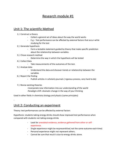 Week 2 Research Module 1 Research Module Unit 1 The Scientific