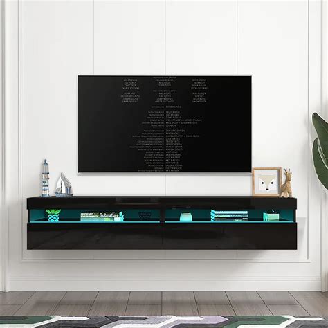 Buy Floating Tv Stand With Led Lights 70 Floating Entertainment