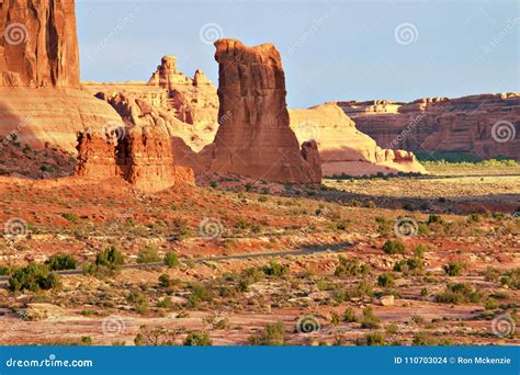 Sunrise at Arches National Park Stock Photo - Image of early, beautiful ...