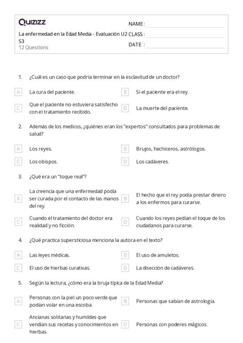 50 Ciencia De La Salud Hojas De Trabajo Para Grado 7 En Quizizz Gratis E Imprimible