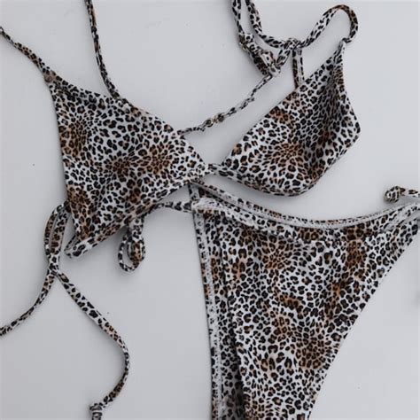 Cheetah Print Bikini Etsy