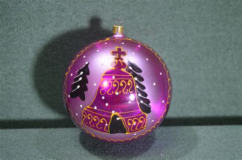 Купить Елочная стеклянная игрушка, шар большой "Царь Колокол". Стекло ...