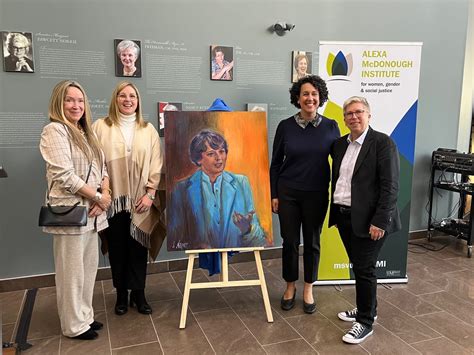 Ns Ndp Leader Claudia Chender At The Unveiling Of A Portrait Of Alexa