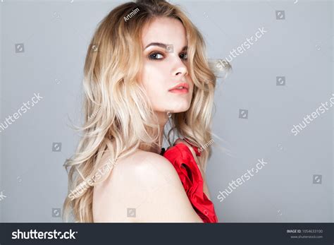 Sexy Blonde Woman Cute Girl Long Stock Photo 1054633100 Shutterstock