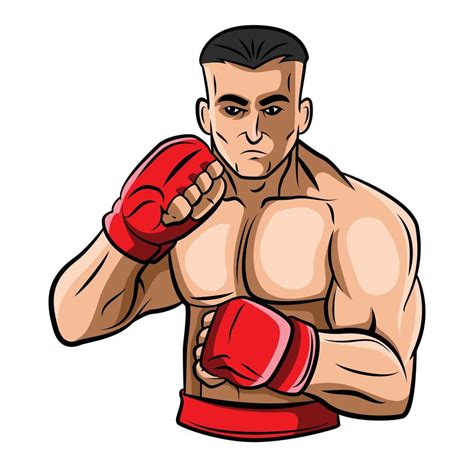 Fighter Man Illustration 16674432 Vector Art At Vecteezy