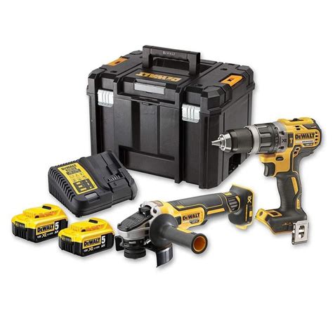 Kit Perceuse Percussion V Meuleuse Batte Ah Tui Dewalt