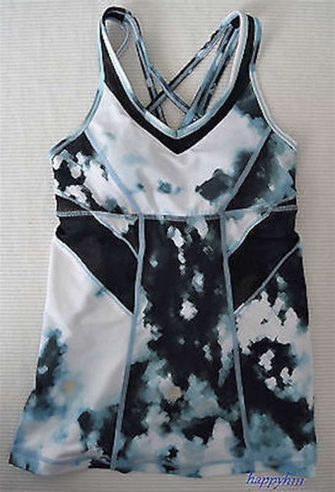 Lululemon Strap It Like It S Hot Tank Aquamarine Blooming Pixie Multi White Lulu Fanatics