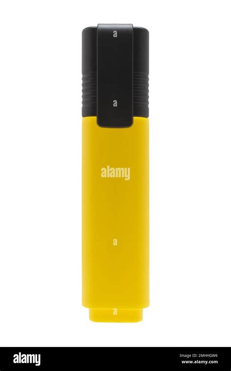 Yellow Highlighter Pen On White Background Stock Photo Alamy