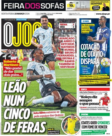 Fora De Jogo Capas A Goleada De Portugal Em Grande Destaque As