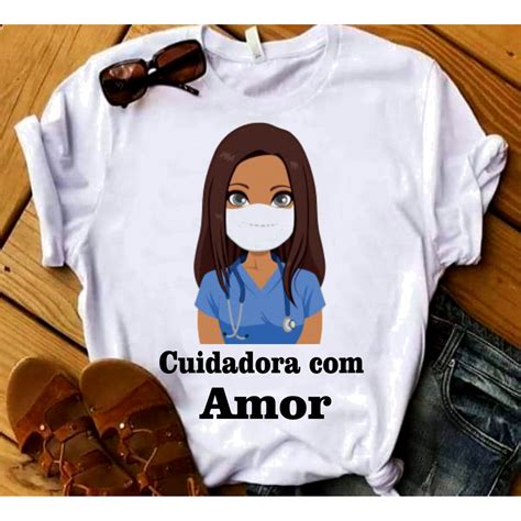 Camisa Cuidadora de Idosos Profissão 07 Shopee Brasil