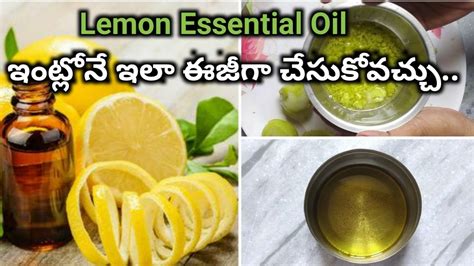 How To Make Lemon Essential Oil At Home Diy In Telugu Lemon Essential