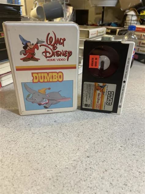 DUMBO BETAMAX WALT Disney Heimvideo Vintage Original Klappschale Beta