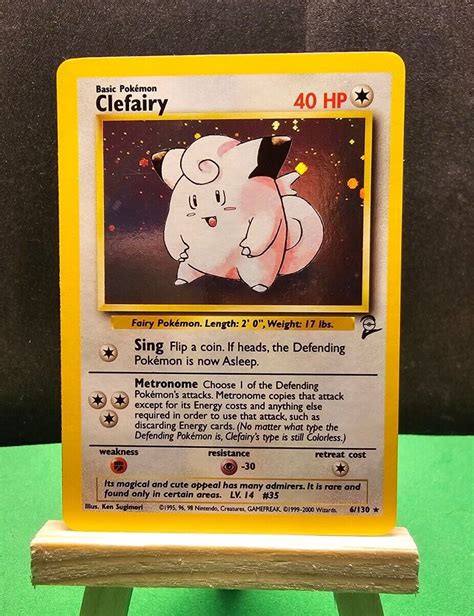 Pokémon Tcg Clefairy Base Set 2 6130 Holo Unlimited Holo Rare Ebay