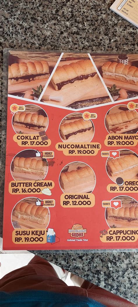 Carta De Roti Gembong Gedhe Ungaran East Ungaran