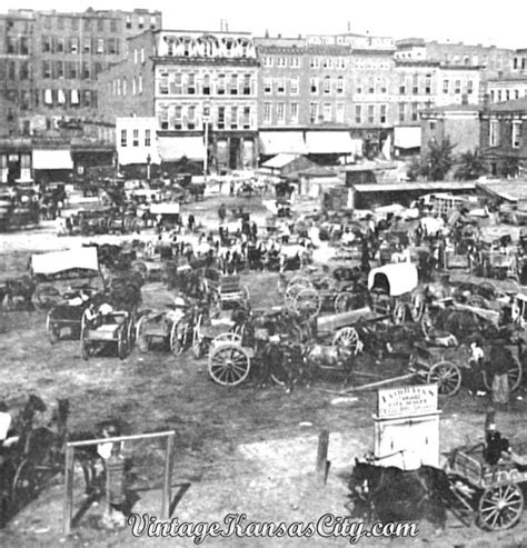 Kansas City Market Square In The 1870s Kansas City Downtown Kansas