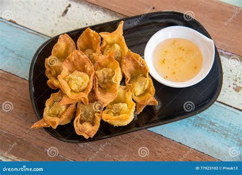 Fried Wonton Stock Image Image Of Chinese Dinner China 77923103