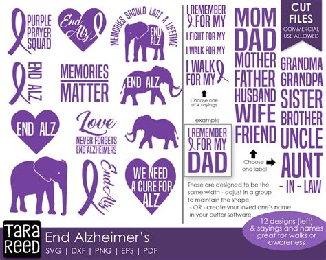 End Alzheimers Alzheimers SVG and Cut Files for Crafters - Etsy