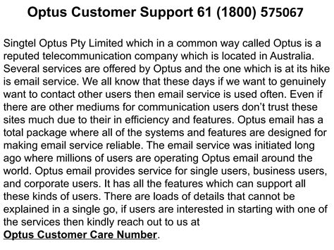 +61(1800) 575067 Optus Customer Support NSW by optus service - Issuu