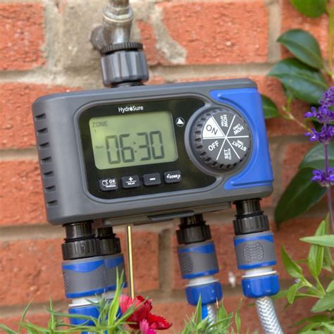 Hydrosure Four Outlet Digital Display Garden Watering Timer Water Irrigation