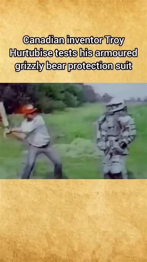 Canadian inventor Troy Hurtubise tests his armoured grizzly bear protection surt - )